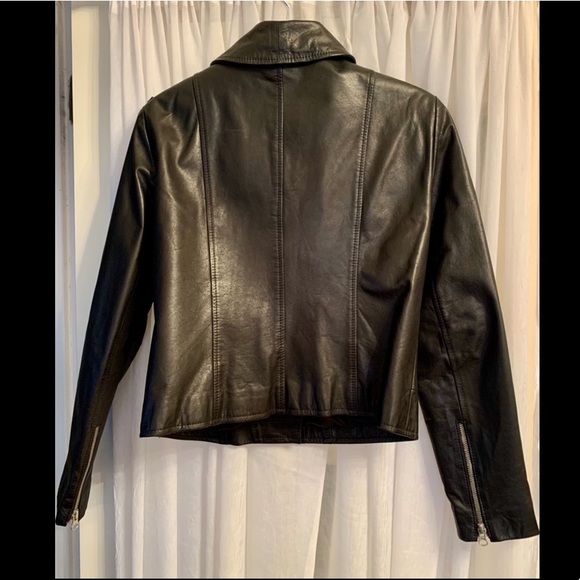 Argentinian Black Leather Moto Jacket - Picture 6 of 8
